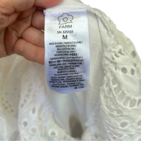 FARM RIO White Eyelet Midi Dress - Picture 5 of 7